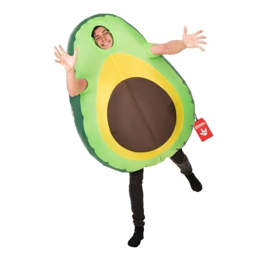 Morph Disfraz Hinchable de Aguacate Adulto, Fruta, para Despedida de Soltero