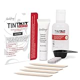 Godefroy Hair Color Tint Kit 4 Application and 1 oz Coloring Stain Remover Combo, Complete Coverage of Gray Hair Roots, Salon Quality Results - Natural Black