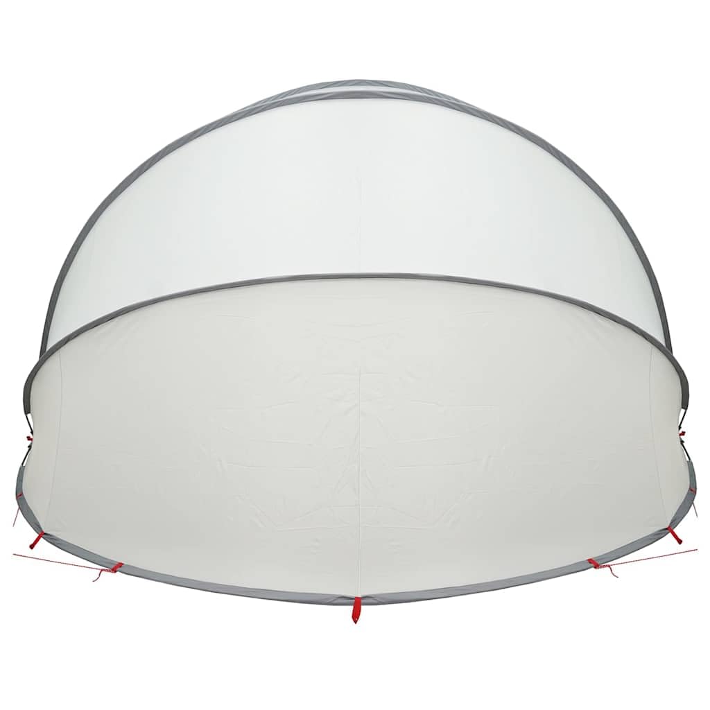 Piscina a cupola pieghevole, 500 x 500 x 236 cm, grigio e arancione, in fibra di vetro resistente ai raggi UV, con borsa per il trasporto e tiranti, facile da piegare per protezione
