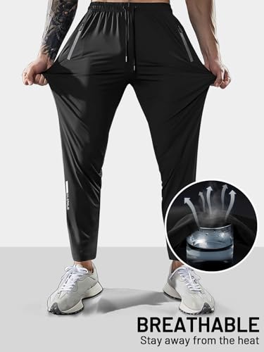 Men's Hiking Pants Quick-Dry Lightweight Sweatpants Outdoor Fishing Pants Water Resistant with Zipper Pockets4