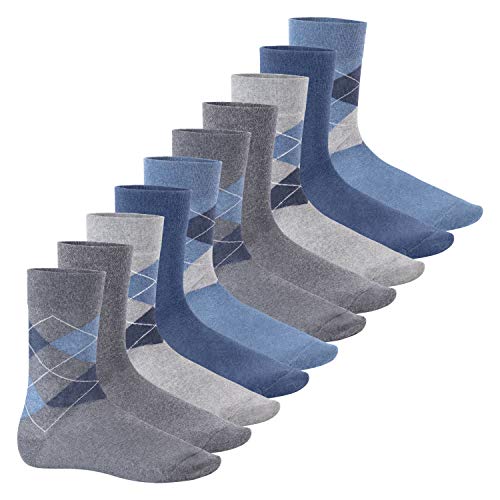 Footstar Herren Motiv Socken (10 Paar), Baumwoll Socken mit Mustern - Classic Mix 43-46