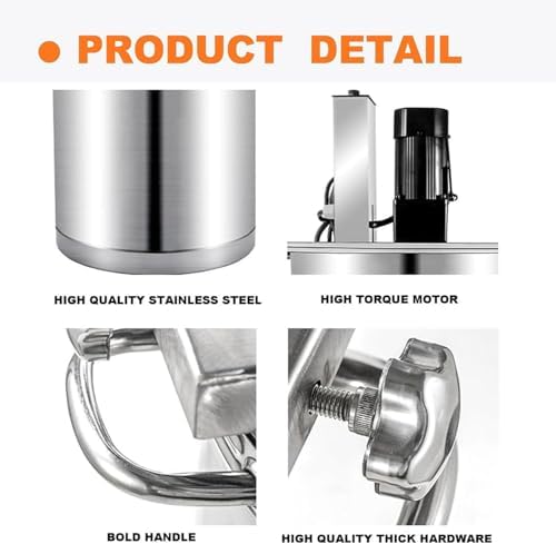 Adjustable Speed Portable Electric Pot Stirrer, 4-Blade Commercial Food Mixer for 20L/50L/90L Batches, Efficient Mixing Scraper for Restaurants & Catering