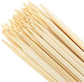 Bamboo Marshmallow Roasting Sticks 5mm Extra Long Bamboo Skewers 100pcs S'mores Hot Dog Vegetable roasting Premium Quality for Campfire Food Roasting