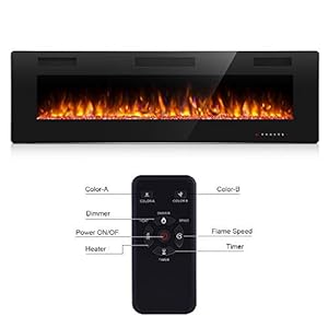 Antarctic Star 36 Inch Electric Fireplace in-Wall Recessed and Wall Mounted, Fireplace Heater and Linear Fireplace with Multicolor Flame, Timer, 750/1500W Control by Touch Panel & Remote Antarctic Star 36 Inch Electric Fireplace in Wall Recessed and Wall Mounted Fireplace Heater and Linear Fireplace with Multicolor Flame Timer 7501500W Control by Touch Panel Remote