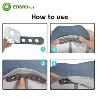 EDSRDRUS 24 Pcs Size Reducer 0.12&0.20 Inch Breathable Thick Tape Foam Filler for Hat Cap (Grey)