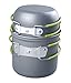 RioRand Portable Cookware Backpacking Bowl Pot Pan Cooking Kit