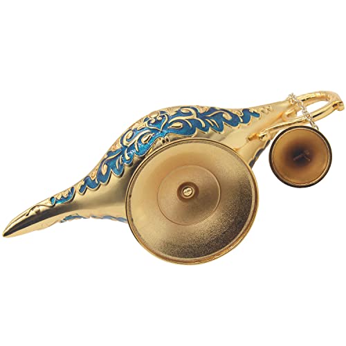 Aveson Classic Vintage Aladdin Magic Genie Costume Lamp Home Table Decoration & Gift, Golden Blue #TOP6