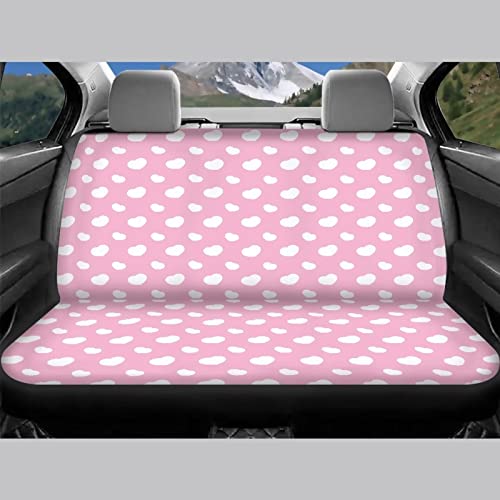 Image of Modysero Universal Auto Car Seat Cover Full Set Pink Heart Print Stylish Durable Easy Install Car Seat Protector for Women Breathable Comfortable Front Back Seat Cover Universal Fit Most Cars Trucks