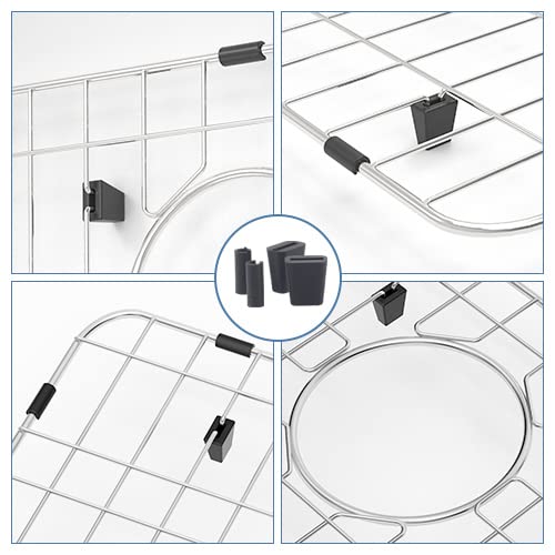 Behok Sink Protection Grid 28-3/8" X 15-3/8", Rear Drain With Corner Radius 1-1/2", 304 Stainless Steel For Kitchen Sink Bh-2815 Sink Grate #TOP7