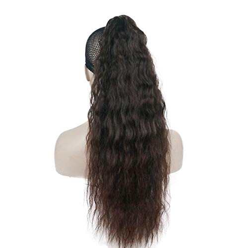 Wiginway Long Claw Ponytail Hair Extension One Piece Cute Clip in on Ponytail Jaw/Claw Synthetic Deep Wave(2T33)