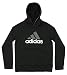 adidas Big Boys' Po Tech Fleece Hoodie, Black/Granite, Medium/10-12