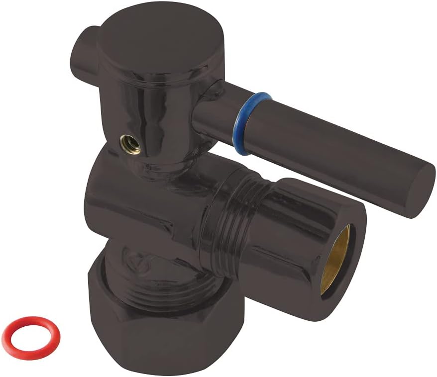Elements of Design CC54405DL Concord Decorative Quarter Turn Valve with 1/2-Inch Comp and 1/2-Inch OD, Lever Handle, Oil Rubbed Bronze