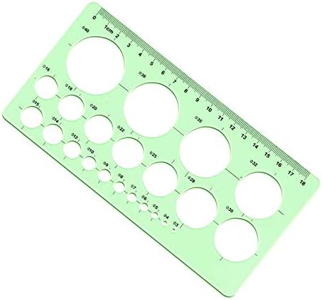 Circle Templates Measuring Geometry Ruler Shape Stencils Drawing Set Plastic Geometric Drawing Painting Stencils Oval Templates Scale Drafting Tools for School, Office, Building Formwork, Drawings