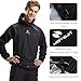 HOTSUIT Sauna Suit for Men Sweat Sauna Jacket Pant Gym Workout Sweat Suits, Black, L