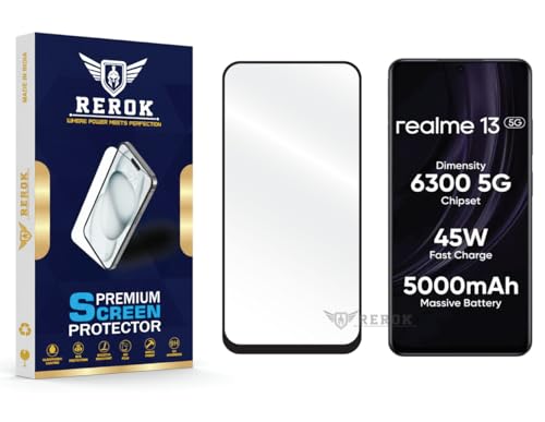 Image of Gorilla Tempered Glass Screen Protector Compatible with Realme 13 5G [Pack of 1] | Edge-to-Edge, Bubble-Free, Case Friendly, Easy Installation Kit