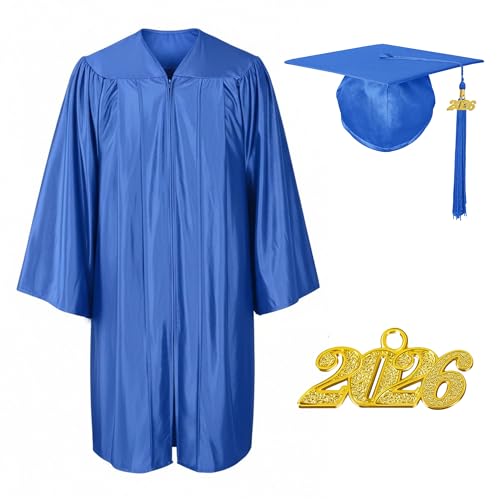 Image of Shiny Preschool Kindergarten Graduation Cap Gown Set for Kids With 2026 2025 Tassel Charm