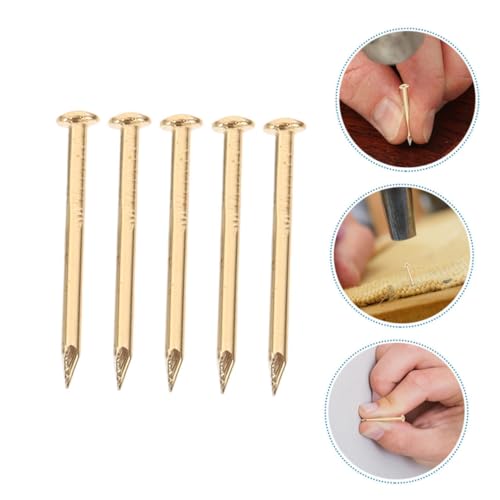 jojofuny 200 piezas Clavos de Cobre 1.2 x 15 mm Cabeza Redonda para Reparación de Muebles y Colgar Fotos miniatura 5