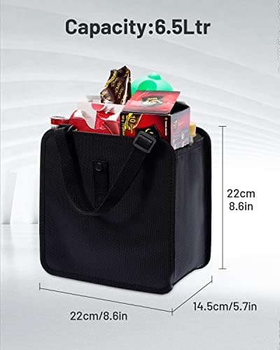 WildAuto Car Rubbish Bin, Car Bin for Tidy, Hanging Leakproof Rubbish Container, Car Organiser Car Boot for Car/SUV/Truck/Minivan
