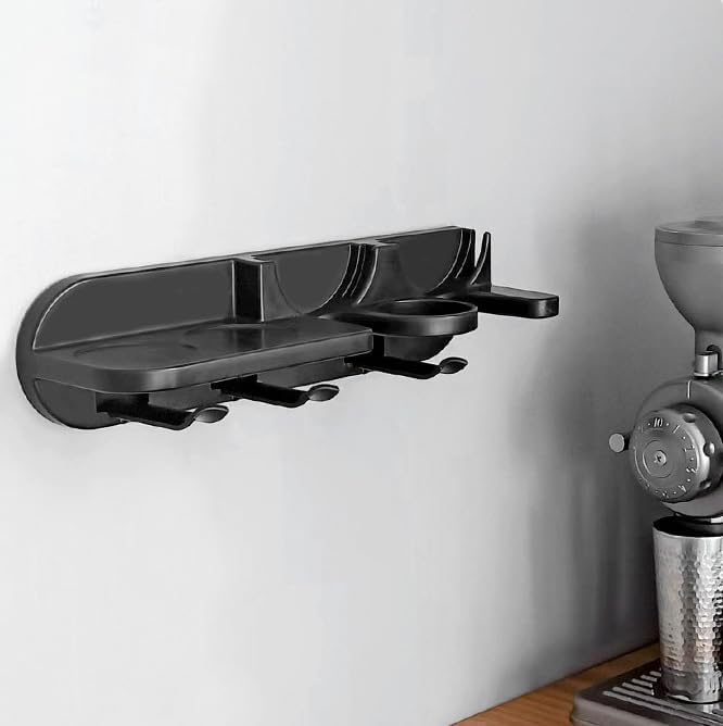 Miniatura 9 de Estante de barra de café que ahorra espacio, soporte para portafiltros de 2.126 in, organizador de estación de café, estante flotante para barra de