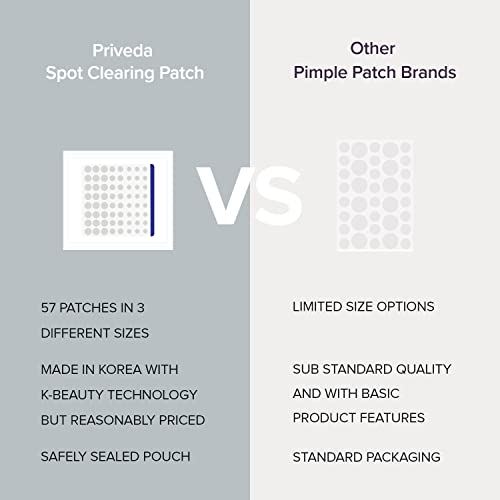 Image of Acne Pimple Patch 57 Units Hydrocolloid Made in Korea 3 Sizes 8mm 10mm 12mm Waterproof Sheet
