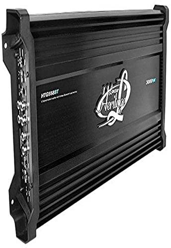 Lanzar Amplifier Car Audio, 3,000 Watt, 5 Channel, 2 Ohm, Bridgeable 4 Ohm, Mosfet, Rca Input, Bass Boost, Mobile Audio, Amplifier For Car Speakers, Car Electronics, Wireless Bluetooth (Htg558Bt) #TOP11