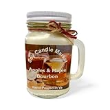 Soy Scented Candles | Handmade & Highly Aromatic Candles Burns Upto 85 Hours in Glass Jar - Perfect for Home Decor, Wedding, Birthday, Dinner (Apples and Maple Bourbon, 16 oz)