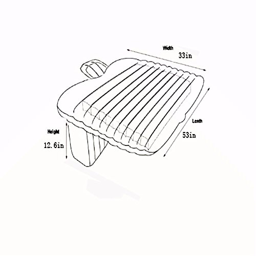 image for goldhik Car Travel Inflatable Mattress Flocking Air Bed Cushion Campin