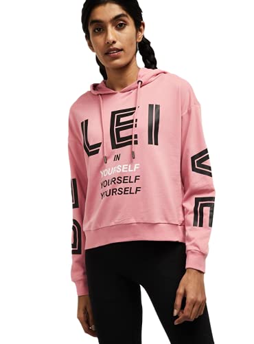 EmazingPrinted Hooded Sweatshirt Pink