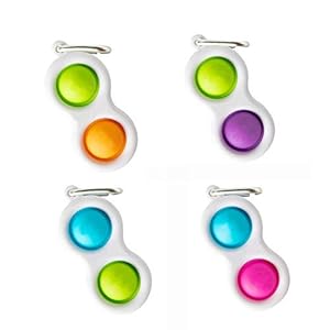 4 st Simple Fidget Dimple Speelgoed, Siliconen Flipping Board Toy, Hersenontwikkeling Toy Stress Relief Sensory Hand Toy…