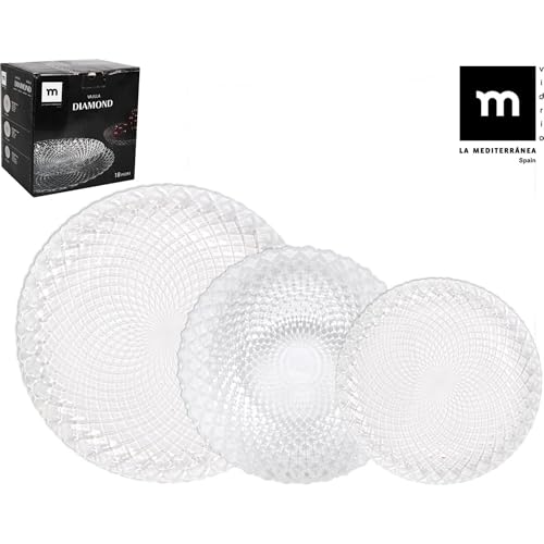 Service de table 18 pièces Diamond vaisselle assiette plate creuse