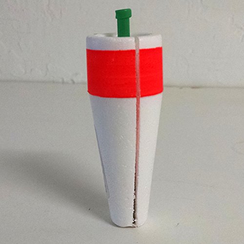 Comal Glo-Top Float - 3 inch, Slotted, Weighted - Red & White - 27W3