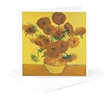 Vase with Fifteen Sunflowers by Vincent Van Gogh - Greeting Card, 6 x 6 inches, single (gc_126467_5)