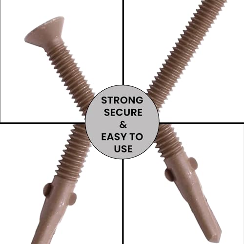 U-Turn Fasteners Tornillos autorroscantes Flat Head Phillips Reamer Tek 1/4-20 x 4-3/4 pulgadas W.A.R. Coated (Paquete de 10) miniatura 3