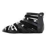  flip*flop Caligo 10177 - Sandalias Romanas de Cuero para Mujer, Color Negro, Talla 36