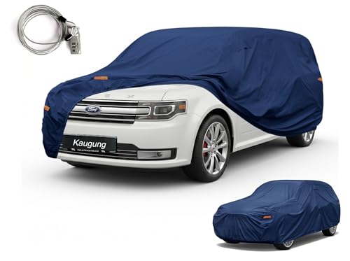 Image of Kaugung Custom Fit SUV Car Cover for Ford Flex (2008-2019), Heavy Duty Waterproof All Weather Outdoor Protection, Breathable Full Exterior Cover with Vent, Rain Sun Snow UV Proof
