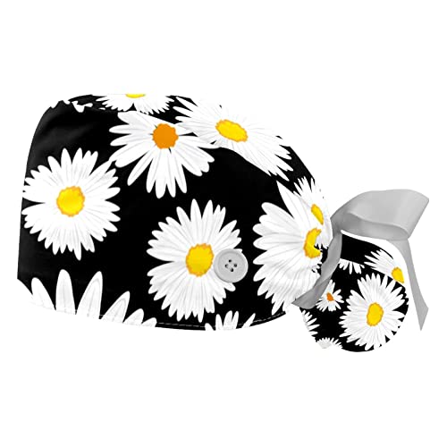 Casquettes de travail pour hommes chapeaux bouffants femmes ajustables fleurs