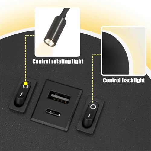 Aplique de pared con puerto de carga USB y enchufe para evitar obras 3