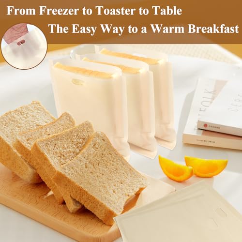 image for PEASUG Toaster Bags 10 Pack, 3 Sizes Toaster Bags Reusable, Heat Resis