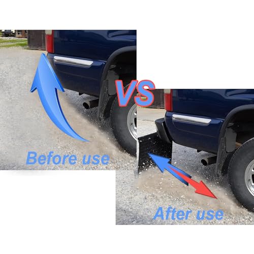 Image of 2 inch Hitch Mounted Mud Flaps, Mud Flaps for Most Pickup Truck, Adjustable Width from 66.75 inch to 97 inch