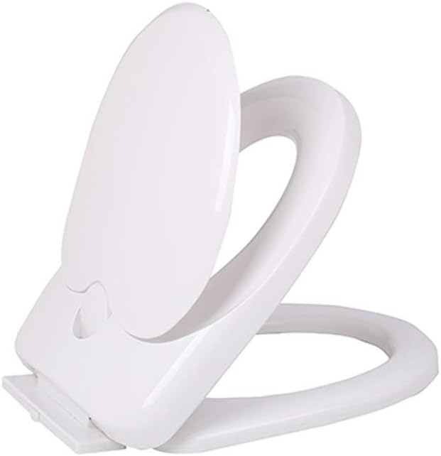 Toilet lid ， Elongated Seat, Adult/Child, w/Chromed Metal Hinges (Elongated White)