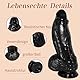 24.5 * 6.8 Dicker-Dildo, XXL Realistischer GroßEr Dildo mit Starkem Saugnapf, Black Monster Dildo, Herren Analdildos Analplug, Damen-G-Punkt-Stimulation Fantasy Dildo