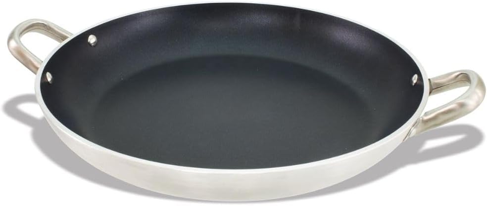 Soro Essentials- 14” Round Aluminum Nonstick Paella Pan- Nonstick Frying Pan Skillet Great for Paella and Rice Recipes Parties Home Kitchen Restaurant Indoors Outdoors Camping & More