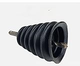 Universal drill dust cover, black rubber, 88mm x 100mm, for 6-14mm drills, with mounting rubber pad