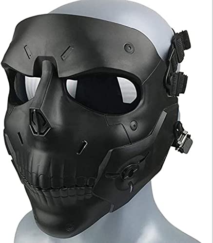 Casco Fast Base Jump Casco MH Airsoft, protezione tattica integrale, maschera regolabile con obiettivo PC, adatto per attività all'aperto come caccia softair, giochi CS, giochi di ruolo, ecc.