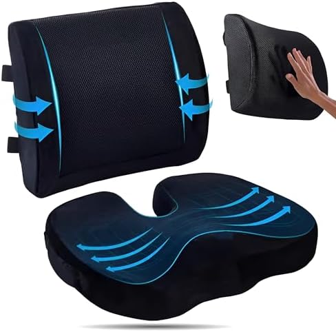 Cojín Silla Oficina, Cojín Antiescaras, Cojín de Coxis para Ofici...