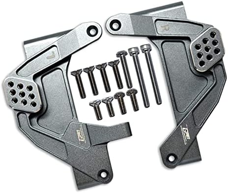 Aluminum Front Adjustable Damper Mount For Axial 1/6 SCX6 Jeep JLU Wrangler AXI05000-13Pc Set Gray Silver