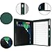 Konper Classic Padfolio/Junior Portfolio Folder Case, Business A5 Binder Organizer Notepad for Men Women, 5 x 8 Writing Pad Included,Dark Green