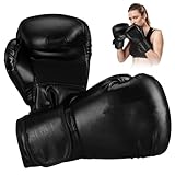 ANDRESLAD Boxhandschuhe Leder PU Herren Trainingshandschuhe rutschfest Handschonend Ergonomisch für Boxsport Kampfsport Training
