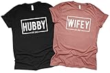 Hubby Wifey Custom Est. Custom Date Design Short Sleeve Unisex T-shirts