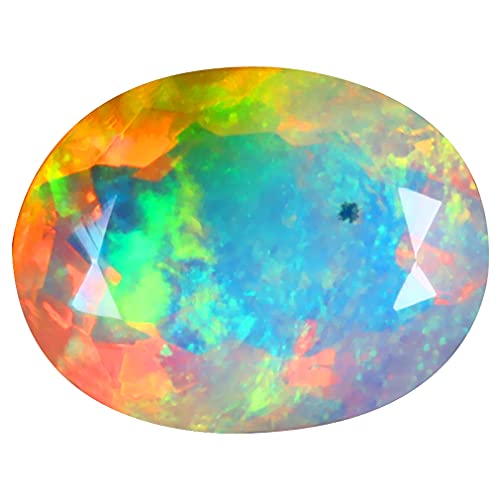Opale arc-en-ciel ovale 3.00 ct non chauffée pour création de bijoux uniques
